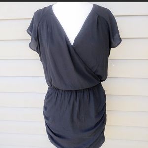 NEW NWT Krisa Black Side Ruched Dress XS